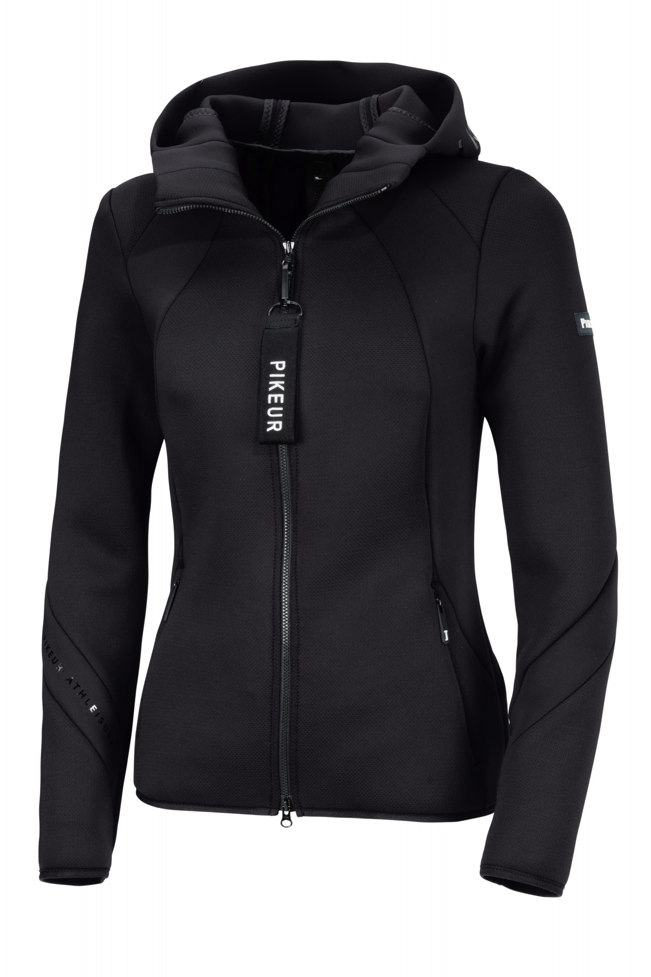 Pikeur Ladies Myra Tech Fleece Jacket (Black/Print Black) - Cool Equestrian