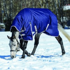 Weatherbeeta Comfitec - Essential Turnout Rug - Combo Neck - Heavyweight (Navy/Silver/Red)