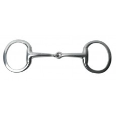 Korsteel Stainless Steel Featherweight Thin Mouth Jointed Flat Ring Eggbutt Snaffle Bit