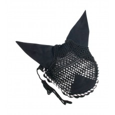 Hy Deluxe Cotton Fly Screen with Cord Binding (Black with Black,White & Metallic Silver) Hy Deluxe Cotton Fly Screen with Cord Binding (Black with Black,White & Metallic Silver)