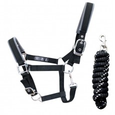 Woof Wear Head Collar and Lead Rope Colour Fusion (Black)