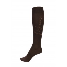 Pikeur Rhinestone Long Socks (Dark Coffee)
