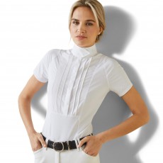 Ariat Womens Luxe Short Sleeve Show Shirt (White)
