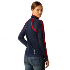 Ariat Womens Sunstopper 3.0 Base Layer (Navy/Red)