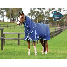 Weatherbeeta Comfitec Ultra Hardi Detach-A-Neck 220g Mediumweight Turnout (Blue/Bright Blue/White)