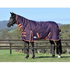 Weatherbeeta Comfitec Essential Combo Neck 220g Mediumweight Turnout (Plum/Orange/Grey)