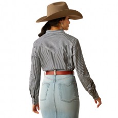 Ariat Women's Railroad Stripe Western Shirt (Indigo Stripe)