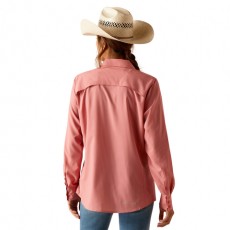 Ariat Women's VentTEK Stretch Western Shirt (Faded Rose Pinstripe)