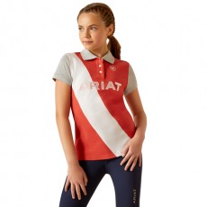 Ariat Youth Taryn Short Sleeve Polo (Baked Apple)