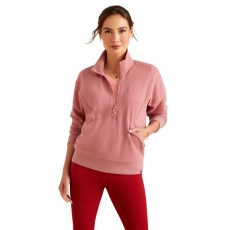 Ariat Women's Friday 1/2 Zip Sweatshirt (Dusty Rose)