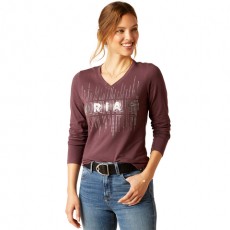 Ariat Womens Glitz Long Sleeve T-Shirt (Huckleberry)