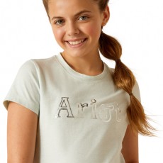 Ariat Youth Saddle Short Sleeve T Shirt (Heather Plume)