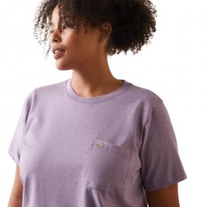 Ariat Women's Rebar Cotton Strong Short Sleeve T-Shirt (Lavendar Heather)