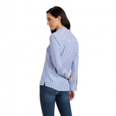 Ariat Womens Clarion Blouse (Sky Pinstripe)