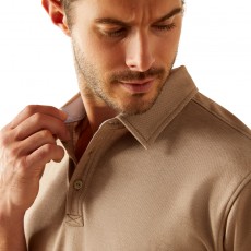 Ariat Mens Shaldon Polo (Silken Brown Heather)