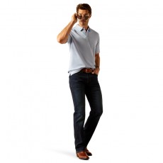 Ariat Mens Shaldon Polo (Chambray Blue Heather)