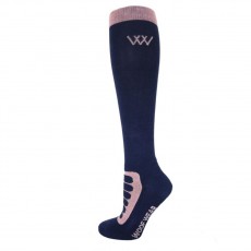 Woof Wear Long Bamboo Tech Riding Sock (Navy/Rose) Woof Wear Long Bamboo Tech Riding Sock (Navy/Rose)