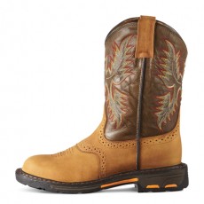 Ariat Youth Workhog Western Boots (Bark/Army Green) Ariat Youth Workhog Western Boots (Bark/Army Green)