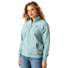 Ariat Women's Foundation Logo 1/2 Zip Sweatshirt (Teal Heather) Ariat Women's Foundation Logo 1/2 Zip Sweatshirt (Teal Heather)