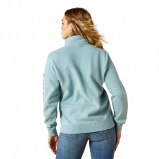 Ariat Women's Foundation Logo 1/2 Zip Sweatshirt (Teal Heather) Ariat Women's Foundation Logo 1/2 Zip Sweatshirt (Teal Heather)