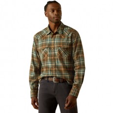 Ariat Men's Henry Retro Fit Western Shirt (Dark Green) Ariat Men's Henry Retro Fit Western Shirt (Dark Green)