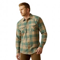 Ariat Men's Huxlee Retro Fit Western Shirt (Deep Teal) Ariat Men's Huxlee Retro Fit Western Shirt (Deep Teal)