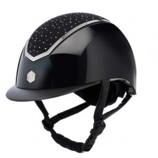 EQx Kylo Riding Helmet Standard Peak (Black Gloss Crystal/Chrome) EQx Kylo Riding Helmet Standard Peak (Black Gloss Crystal/Chrome)