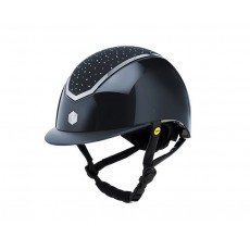 EQx Kylo Riding Helmet Standard Peak (Navy Gloss Crystal/Silver) MIPS EQx Kylo Riding Helmet Standard Peak (Navy Gloss Crystal/Silver) MIPS