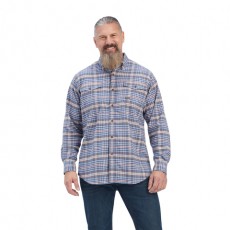 Ariat Men's Rebar Flannel DuraStretch Work Shirt (Alloy Grey) Ariat Men's Rebar Flannel DuraStretch Work Shirt (Alloy Grey)