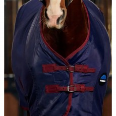 Weatherbeeta Anti Static Fleece Cooler Standard Neck (Navy Burgundy) Weatherbeeta Anti Static Fleece Cooler Standard Neck (Navy Burgundy)