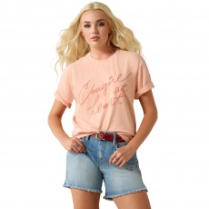 Ariat Womens Cowgirl At Heart Short Sleeve T Shirt (Tropical Peach) Ariat Womens Cowgirl At Heart Short Sleeve T Shirt (Tropical Peach)