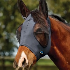 Weatherbeeta ComFiTec Deluxe Stretch Fly Mask With Ears (Charcoal/Black) Weatherbeeta ComFiTec Deluxe Stretch Fly Mask With Ears (Charcoal/Black)