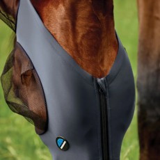 Weatherbeeta ComFiTec Deluxe Stretch Fly Mask With Ears (Charcoal/Black) Weatherbeeta ComFiTec Deluxe Stretch Fly Mask With Ears (Charcoal/Black)