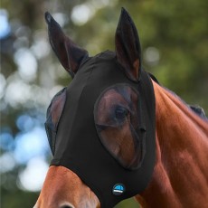 Weatherbeeta Stretch Fly Mask With Ears (Black/Black) Weatherbeeta Stretch Fly Mask With Ears (Black/Black)