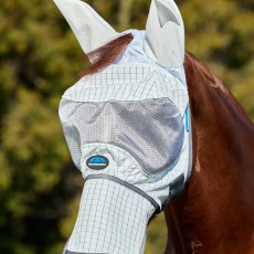 Weatherbeeta Hybrid Fly Mask (White/Charcoal) Weatherbeeta Hybrid Fly Mask (White/Charcoal)