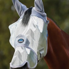 Weatherbeeta ComFiTec Hexi Shield Fly Mask With Ears & Nose (Silver) Weatherbeeta ComFiTec Hexi Shield Fly Mask With Ears & Nose (Silver)