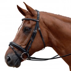 Albion KB Competition Snaffle Bridle with Flash (30mm thickness)