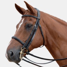 Albion KB Competition Weymouth Bridle with Cavesson (30mm Thickness) + 1/2 Nubuck Curb Rein