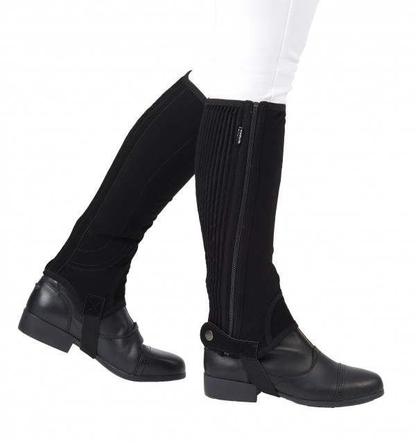 Dublin Adult's Easy-Care Half Chaps II (Black)