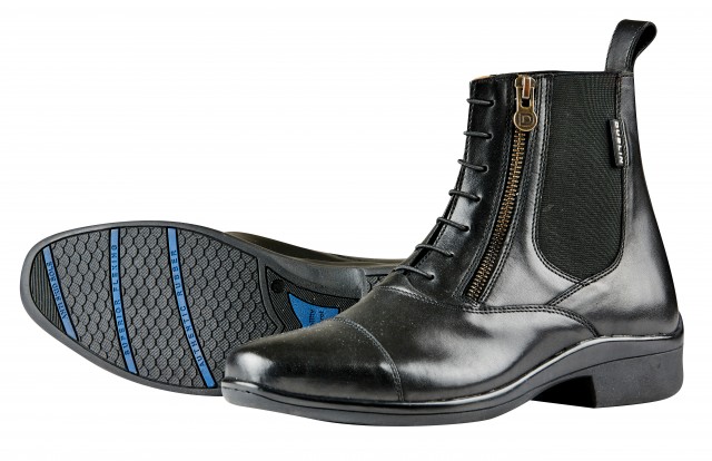 Dublin Adult's Paramount Side Zip Paddock Boots (Black)