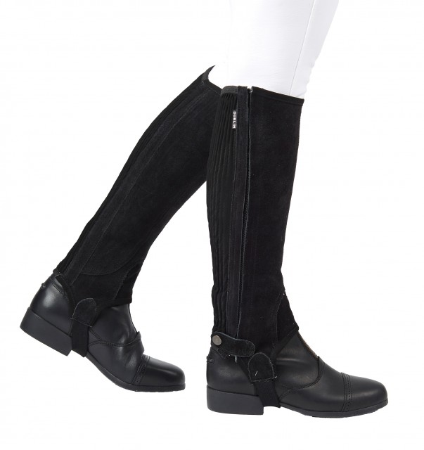 Dublin Adults Suede Half Chaps II (Black)