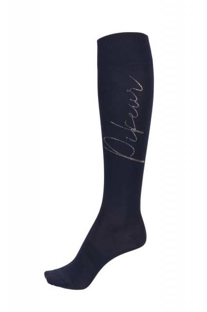 Pikeur Rhinestone Long Socks (Dark Navy)