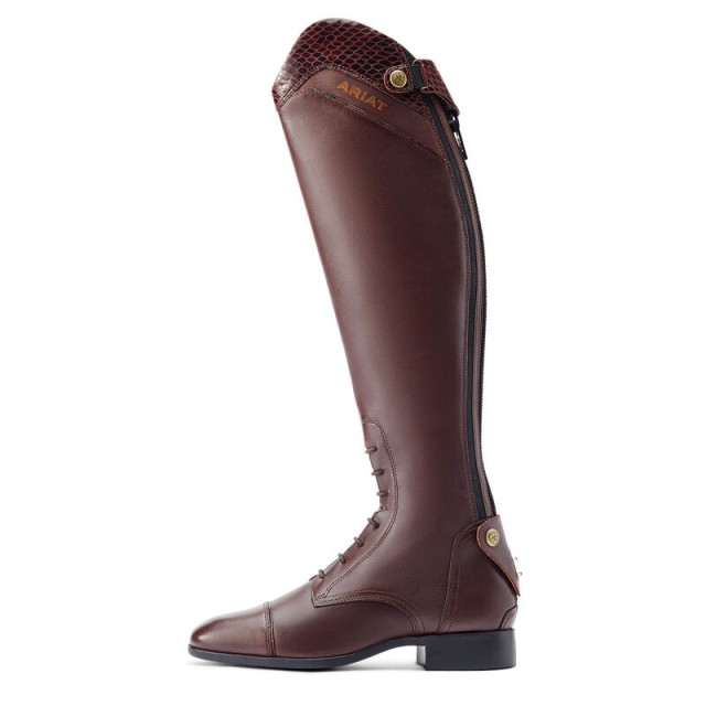 Ariat Womens Palisade Ellipse Tall Riding Boot (Mahogany/ Rust Cobra ...