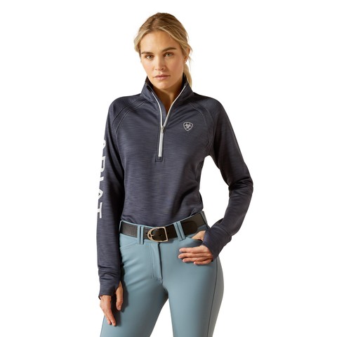 Ariat Women's Tek Team 1/2 Zip Sweatshirt (Ombre Blue Heather)