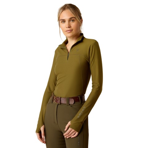 Ariat Women's Lowell 3.0 1/4 Zip Baselayer (Winter Moss)