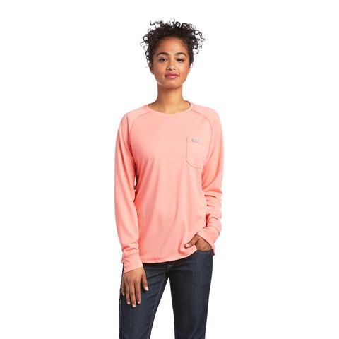 Ariat Women's Rebar Heatfighter Long Sleeve T-Shirt (Summer Melon)