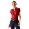 Ariat Women's Labyrinth 1/4 Zip Baselayer (Garnet Exploded Floral)